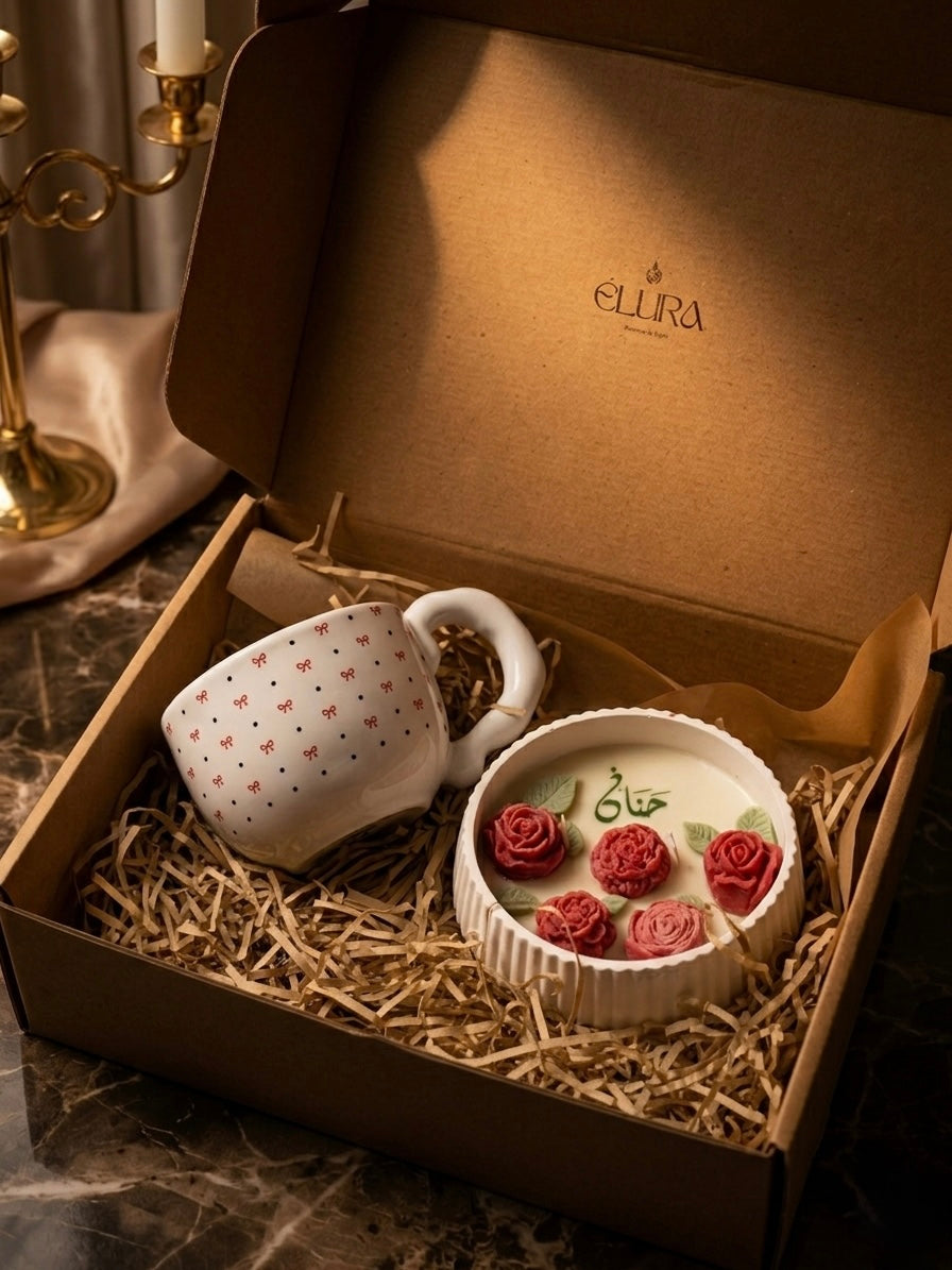 Summer Rose — Personalized Name Candle & Mug Set