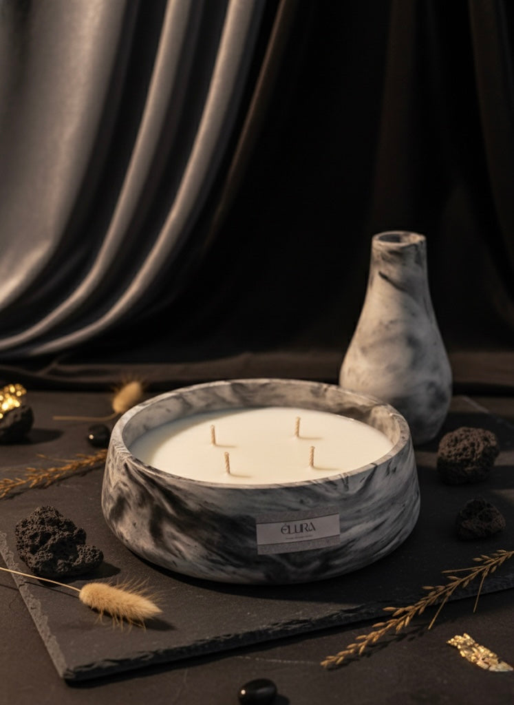 Black Marbella – Lemon Soy Wax Candle