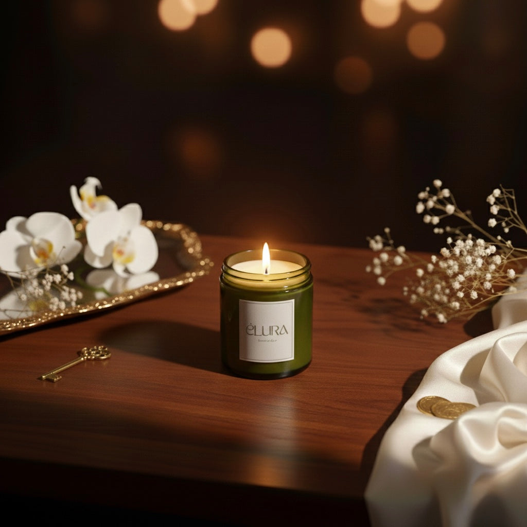 ÉLURA Signature Candle Trio – Handmade Soy Wax Set