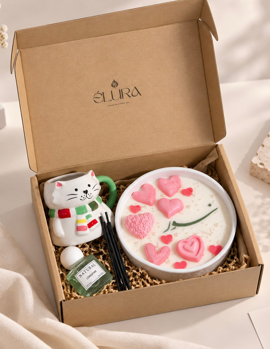 Cute cat Box - pink
