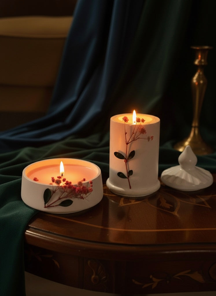 Vienna Floral Candle Duo – 100% Handmade Soy Wax