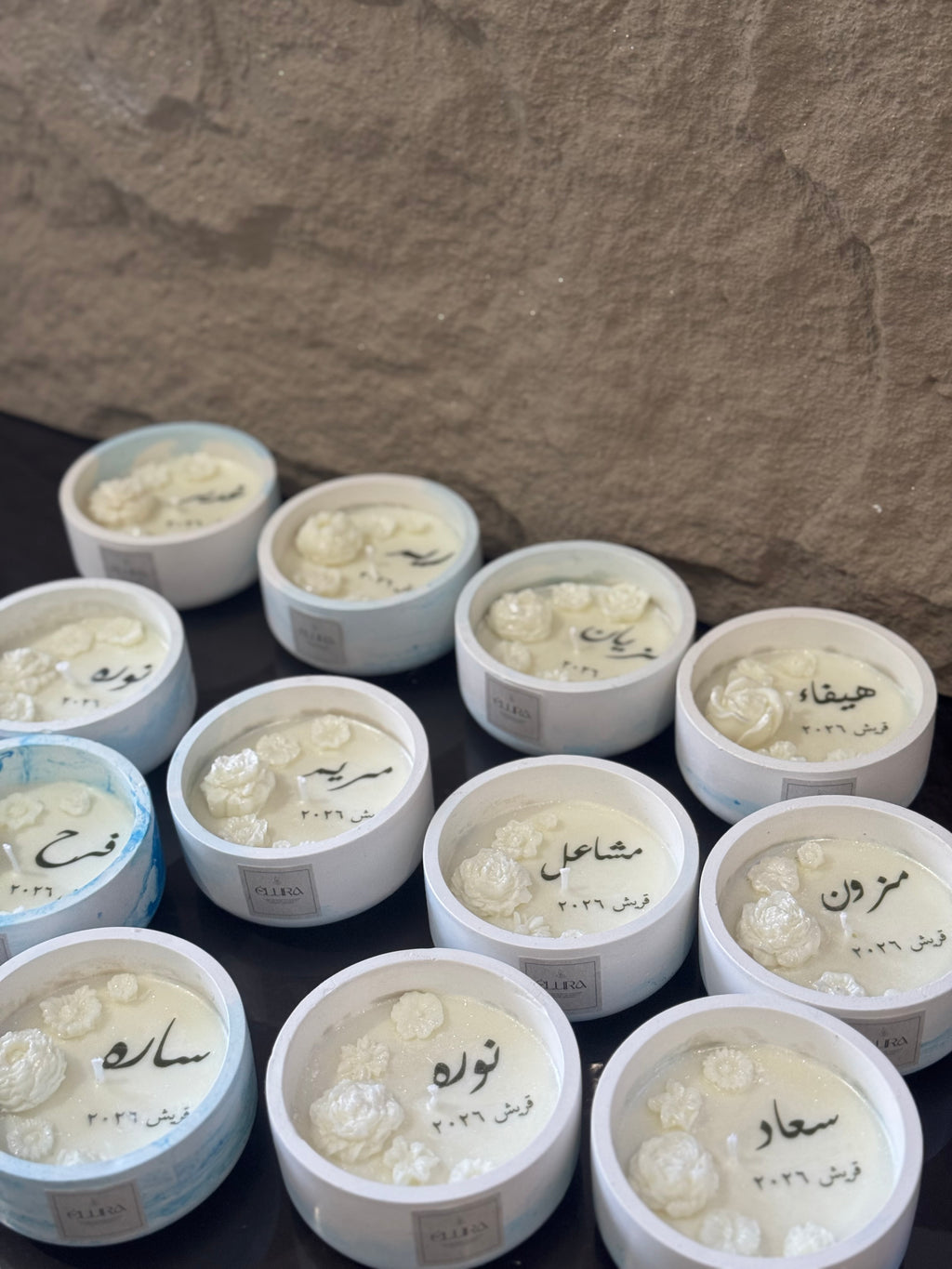 توزيعات شمعة الاسم - ١ قطعة